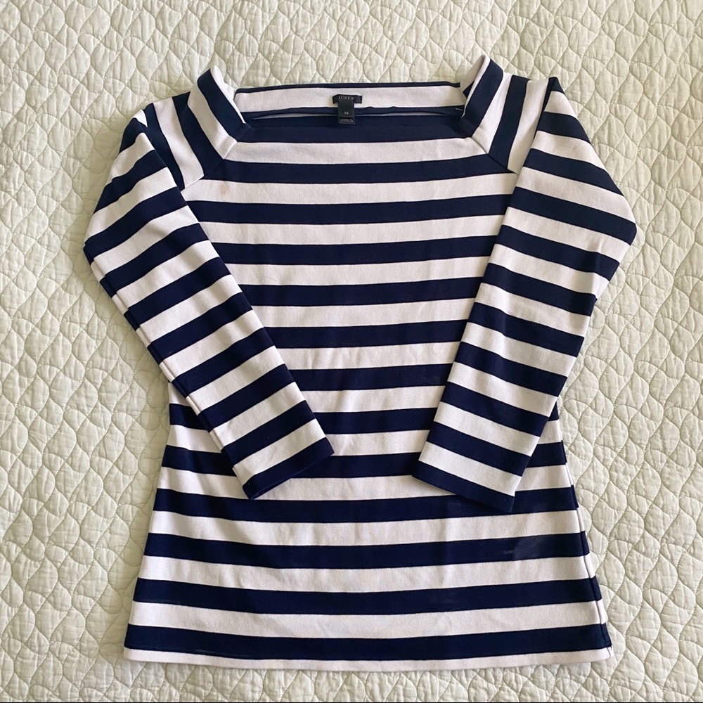 J. Crew striped boatneck top
